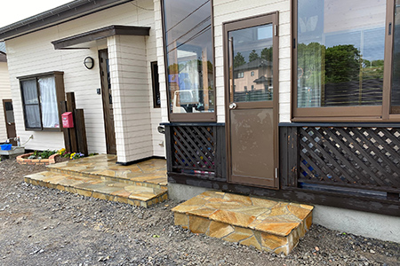 テラスの入り口